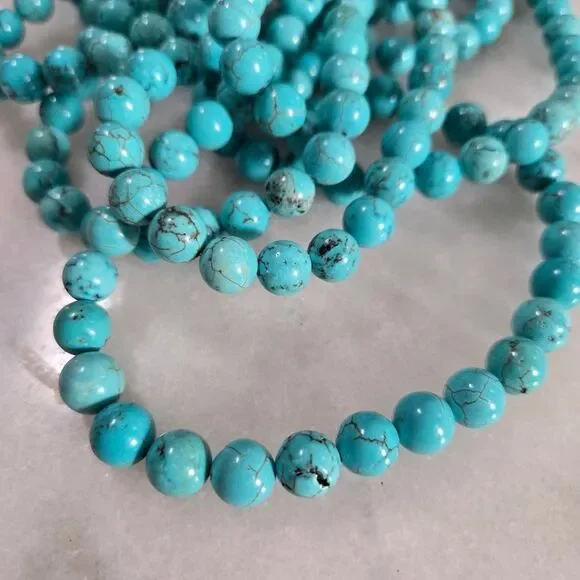 Turquoise extra long necklace New - Picture 3 of 5